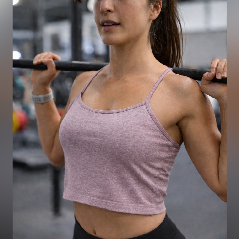 LULULEMON Power Y Cropped Tank Top Size 4